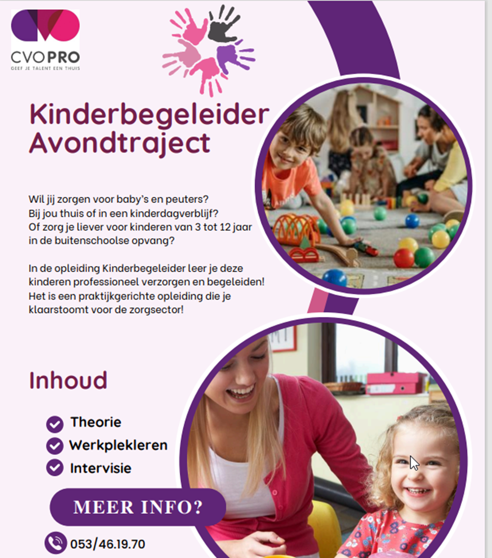 kinderbegeleider avondtraject
